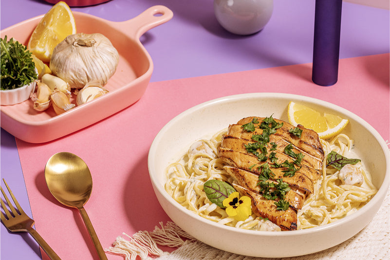 Rich Creamy Chicken Pasta with Garlic Sauce (Just Add Pasta!)