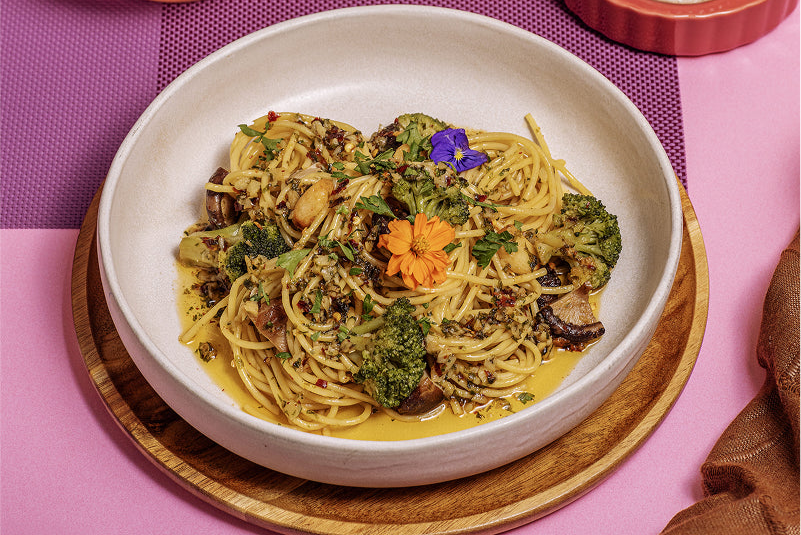 Mushroom & Broccoli Aglio Olio (Just Add Pasta!)