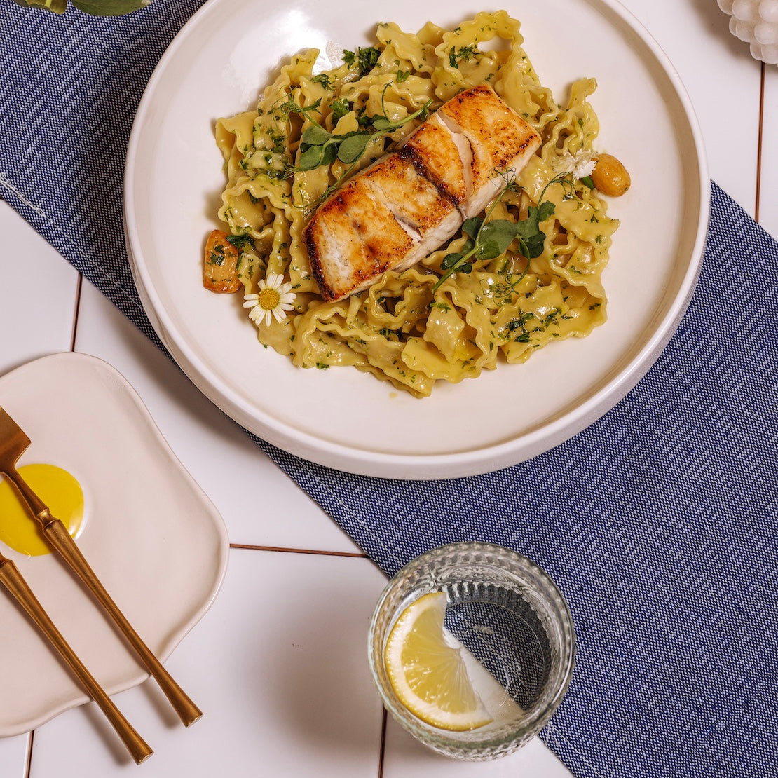 Lemon Butter Seabass Pasta (Just Add Pasta!)