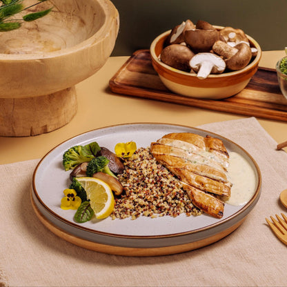 Quinoa & Greens with Creamy Chicken